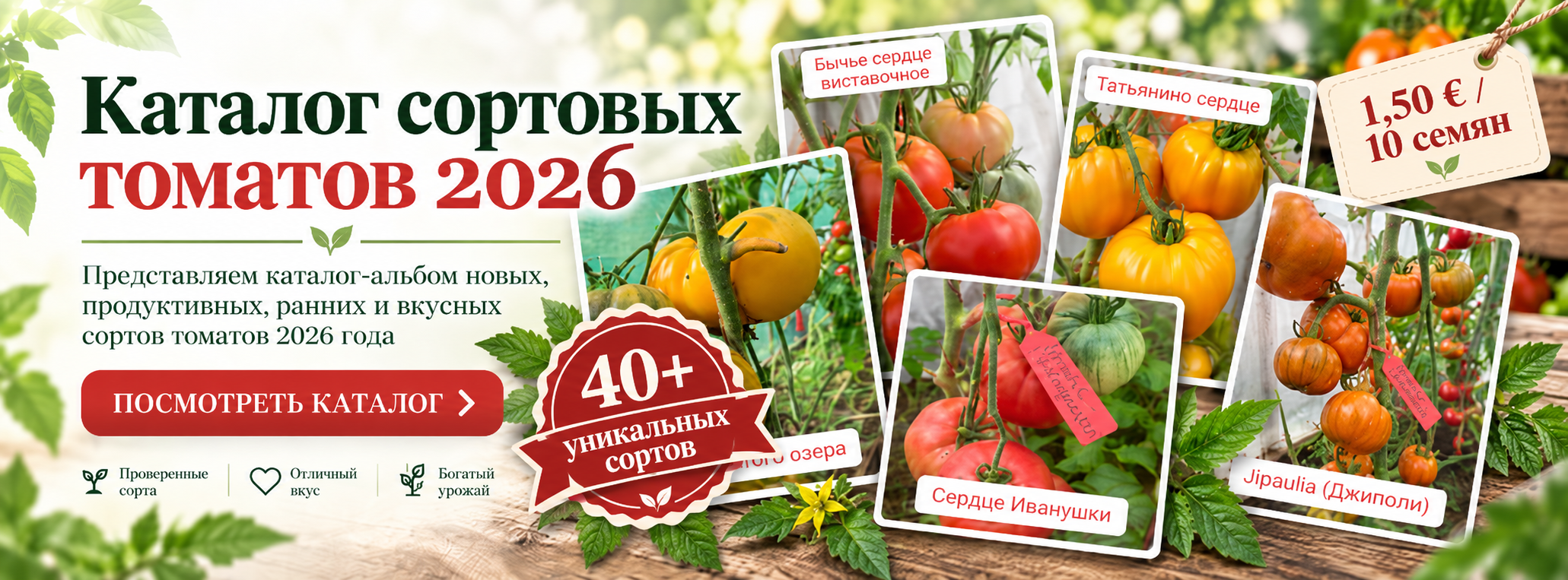Каталог сортовых томатов 2026